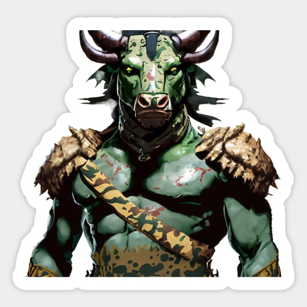 Minotaur O'War Sticker by YotZee